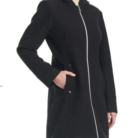 Vince Camuto Ladies' Hooded Full-Zip Jacket Black - Picture 3 of 5